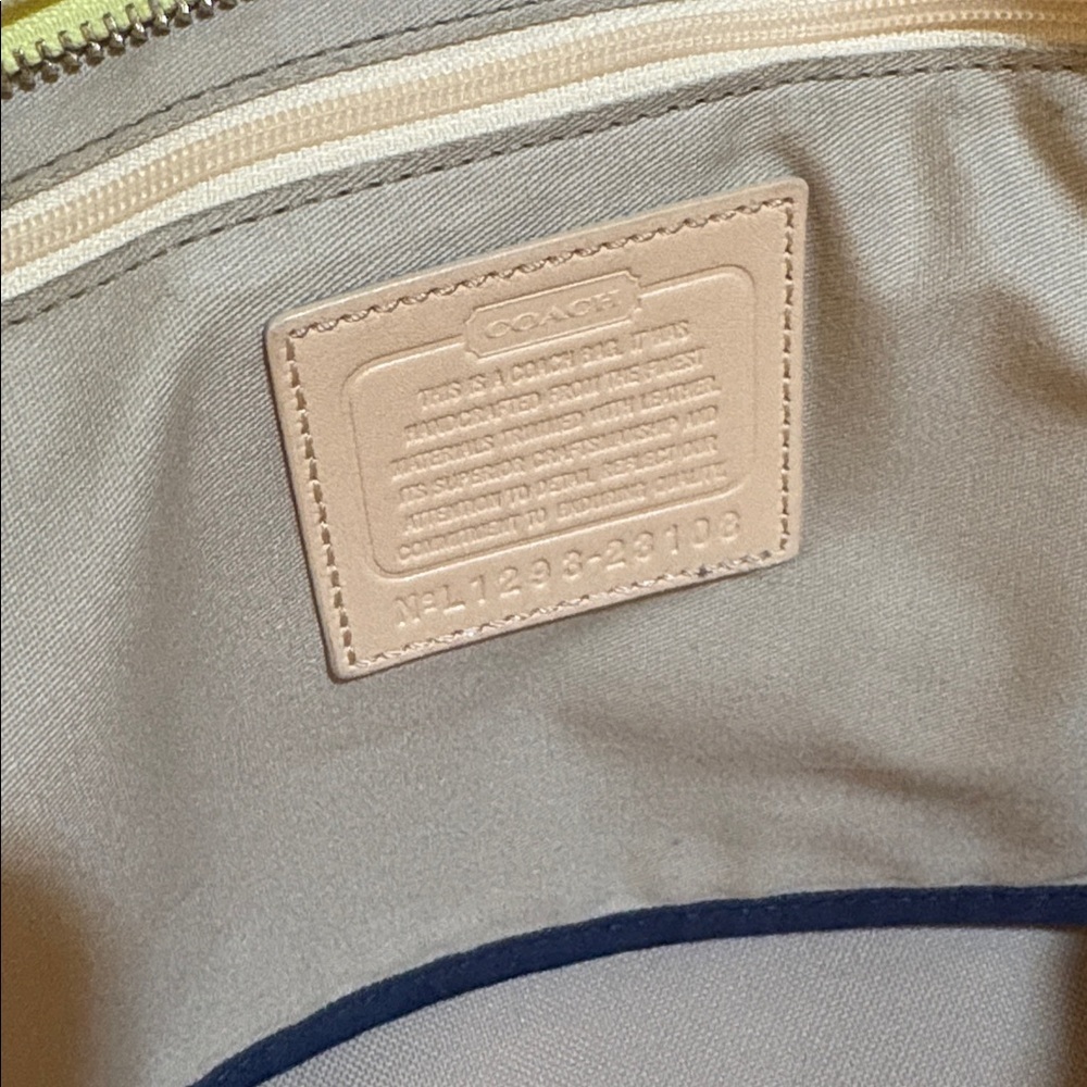 Coach legacy Yellow and Cream Striped Tote - Picture 9 of 13